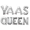 YAAS QUEEN Silver Foil Letter Balloon Pack - 16