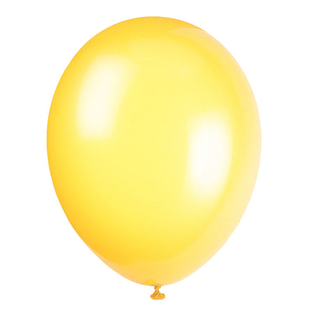 Yellow Latex Balloons - 12