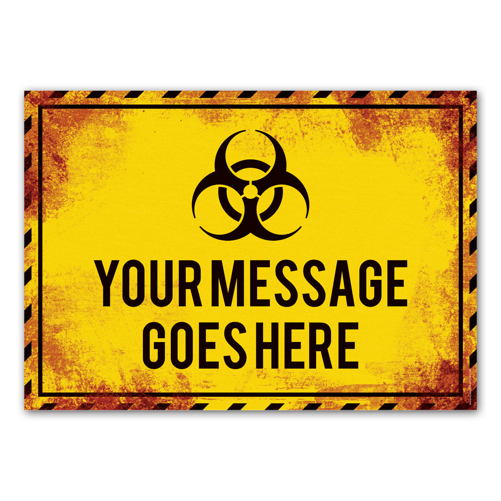 Biohazard Pandemic Sign Halloween Personalised Poster Decoration - A3