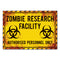 Zombie Biohazard Sign - A3