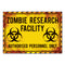 Zombie Biohazard Sign - A3