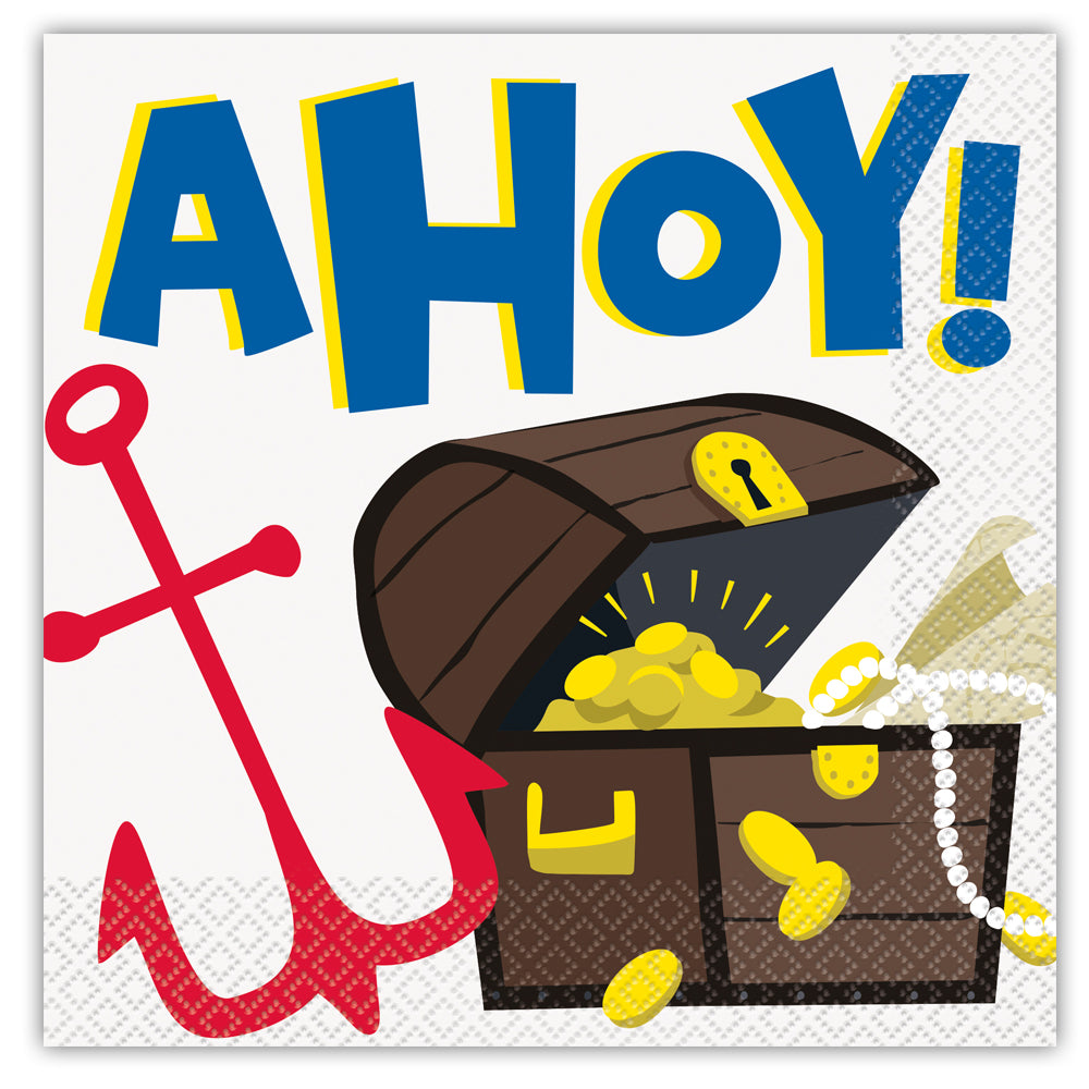 Ahoy Pirate Luncheon Napkins - Pack of 16