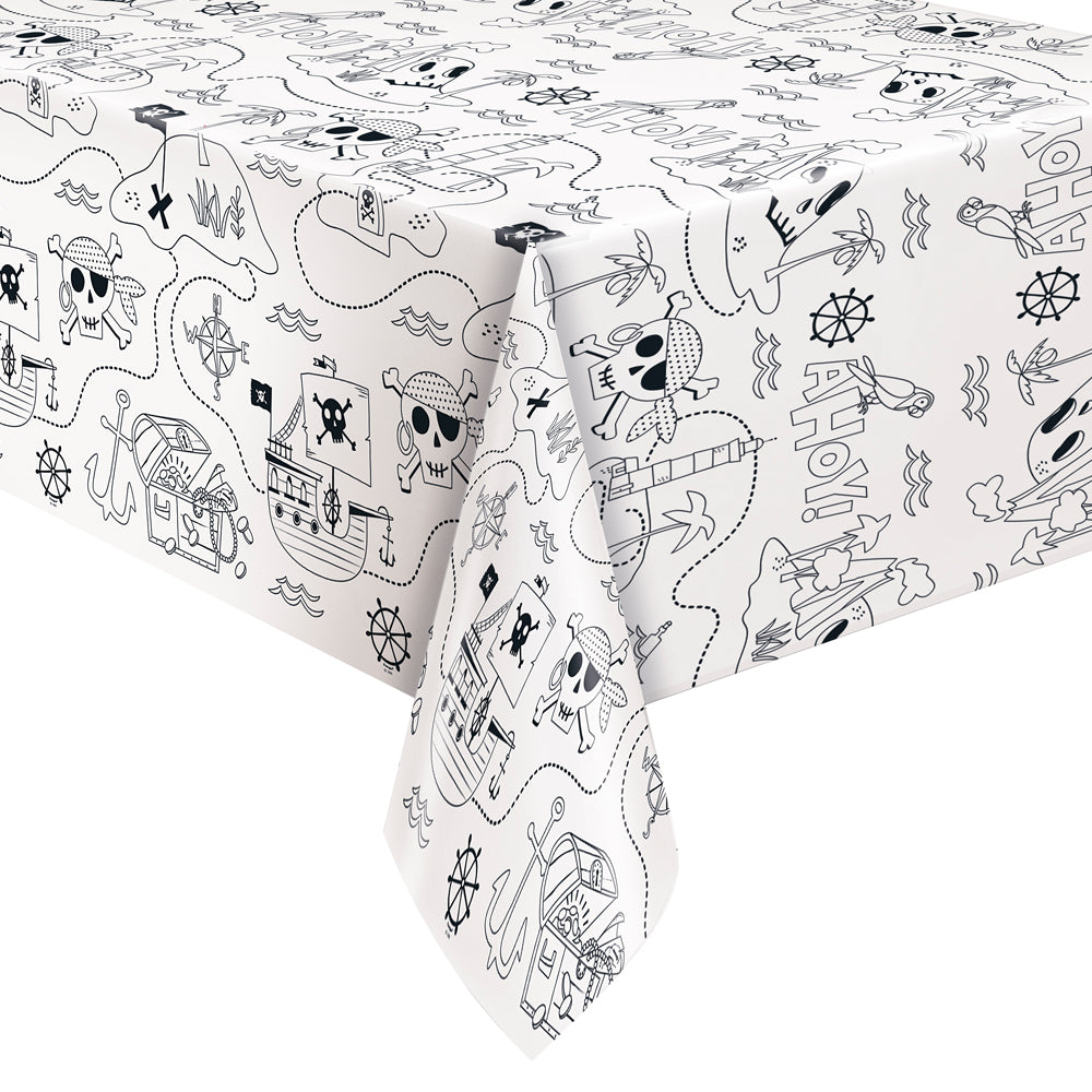 Pirate Colouring In Paper Tablecloth - 1.4m x 2.8m