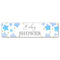 Blue Ombre Stars Baby Shower Banner Decoration