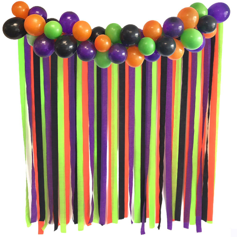 Halloween Backdrop Kit With Balloon Arch