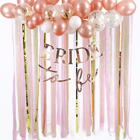 Rose Gold Hen Party Backdrop Kit