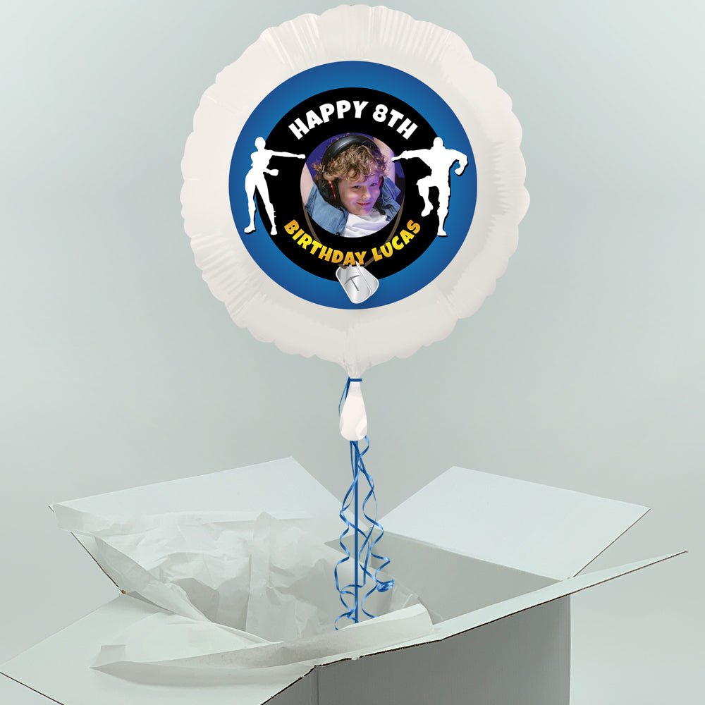 Battle Royale Inflated Personalised Photo Balloon in a Box
