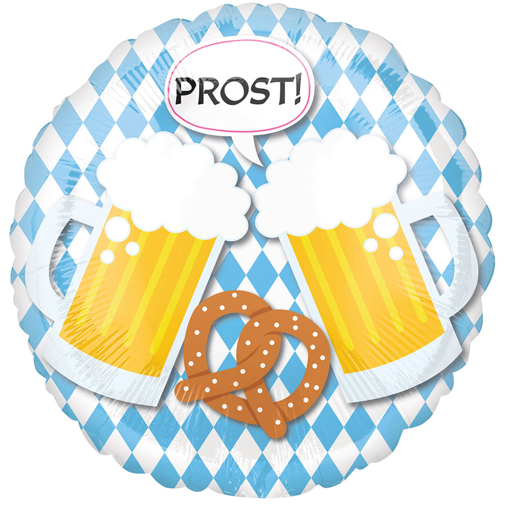 Bavarian Beer and Food Oktoberfest Standard Foil Balloon - Double Sided - 18"