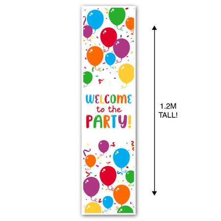 Birthday Balloons Portrait Wall & Door Banner Decoration - 1.2m