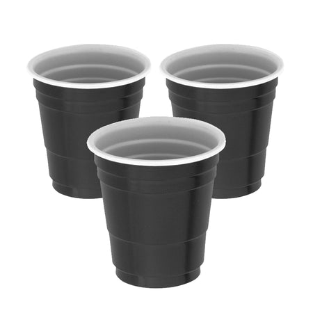 Black Plastic Shot Glasses – 59ml - Pack of 20