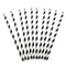 Black Striped Paper Straws - Pack of 10