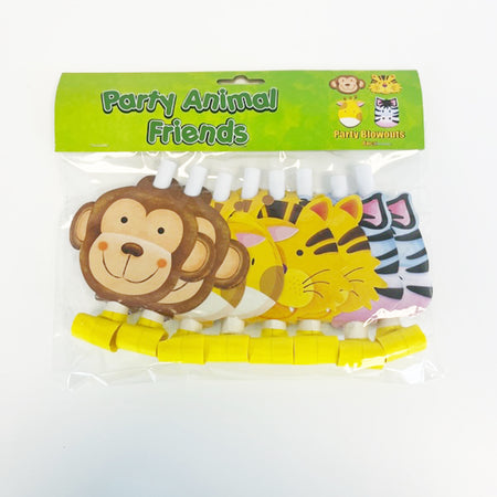 Jungle Safari Party Blowouts - Pack of 8