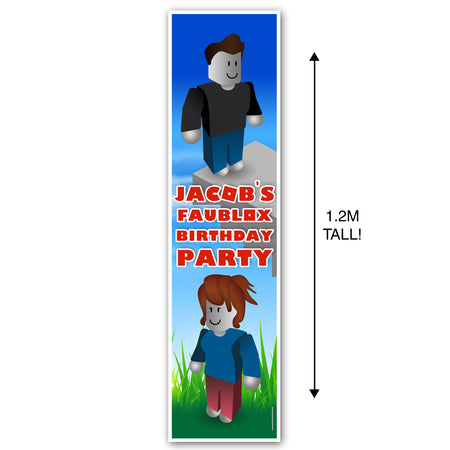 Blox Friends Personalised Portrait Wall and Door Banner Decoration - 1.2m