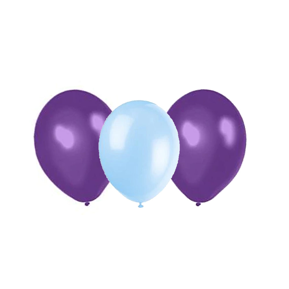 Pale Blue and Purple Latex Balloons - 10" - Pack of 50