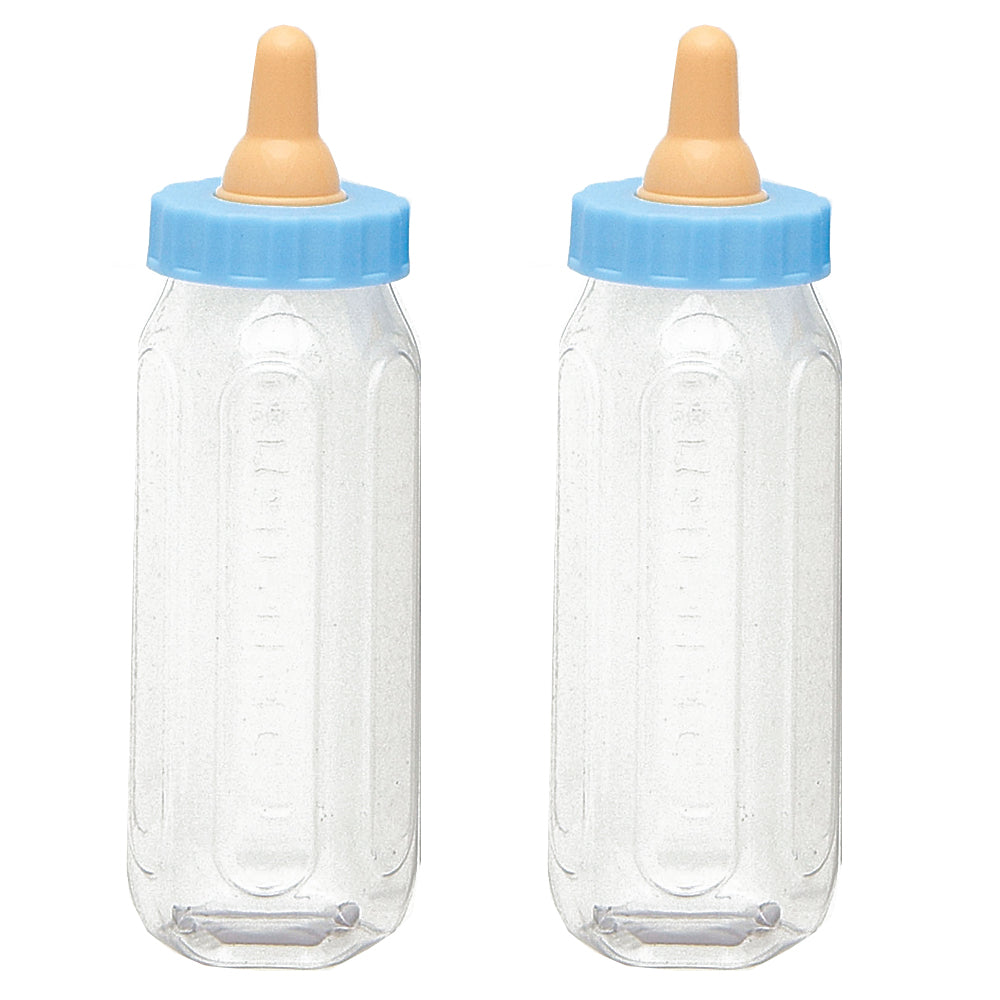 Blue Fillable Baby Bottle Favour Box - 12cm- Pack of 2