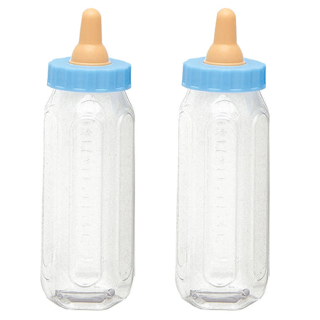 Blue Fillable Baby Bottle Favour Box - 12cm- Pack of 2