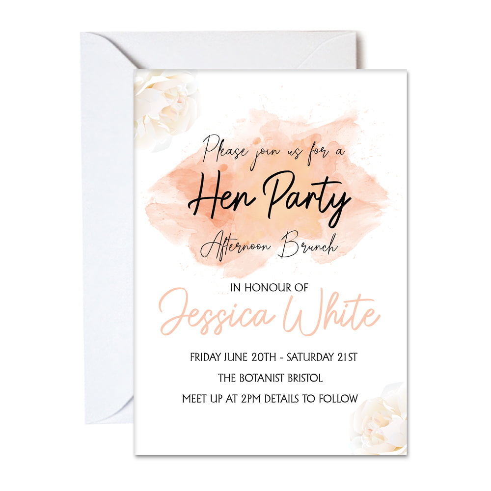 Blush Personalised Invites - Pack of 16