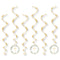 Botanical Celebration Cross Swirl Decorations - Pack of 6