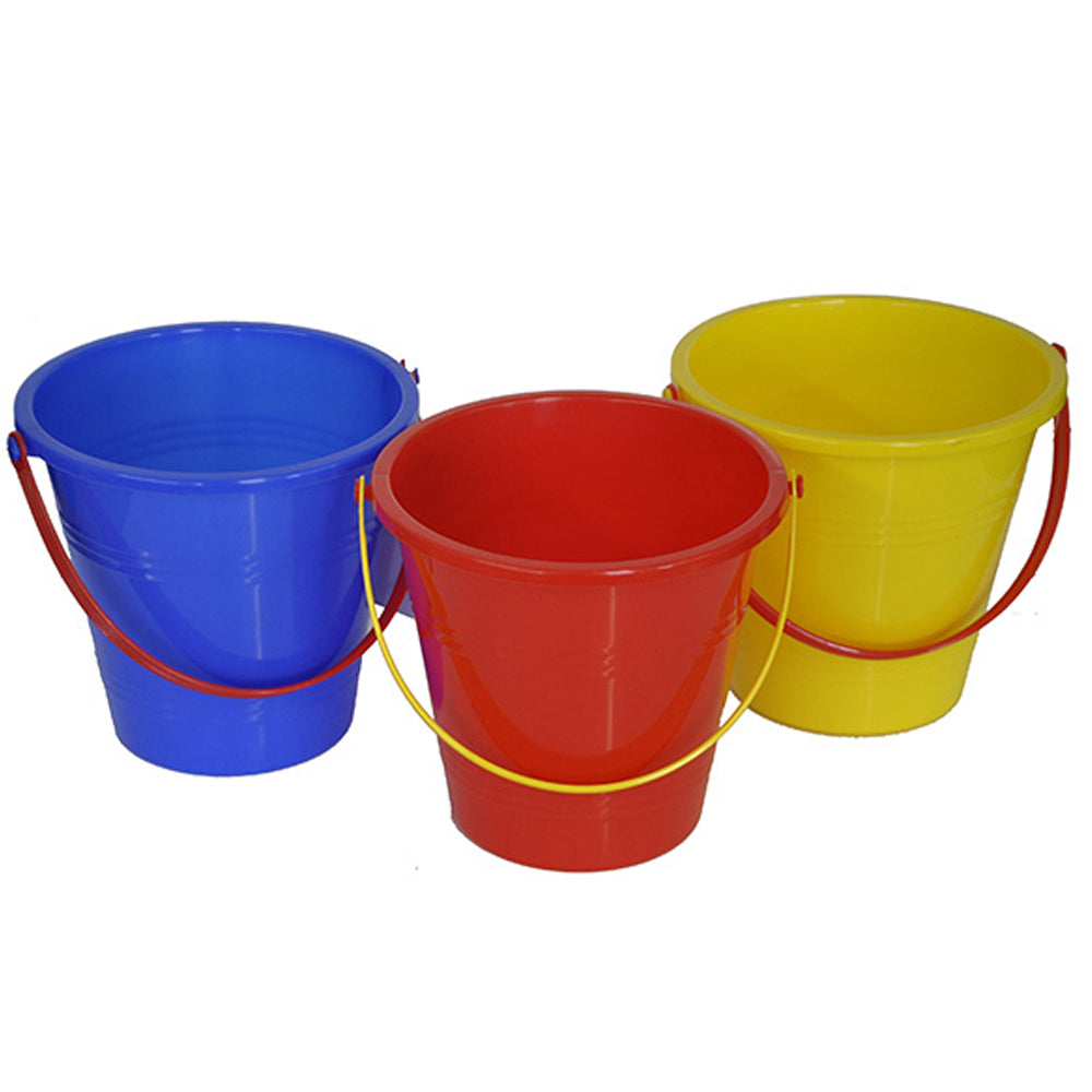 Plastic Bucket - Assorted Colours - 14cm - Each