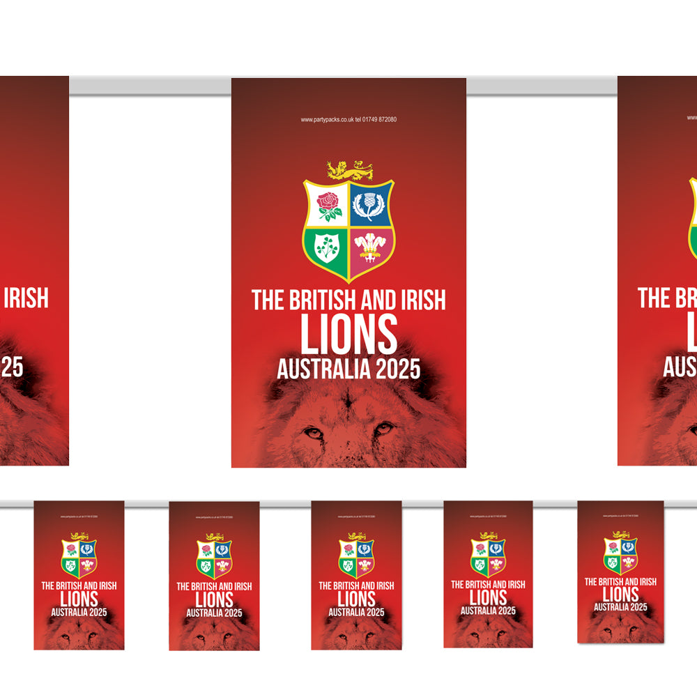 Lions Rugby Australia 2025 Tour Paper Bunting - 2.4m