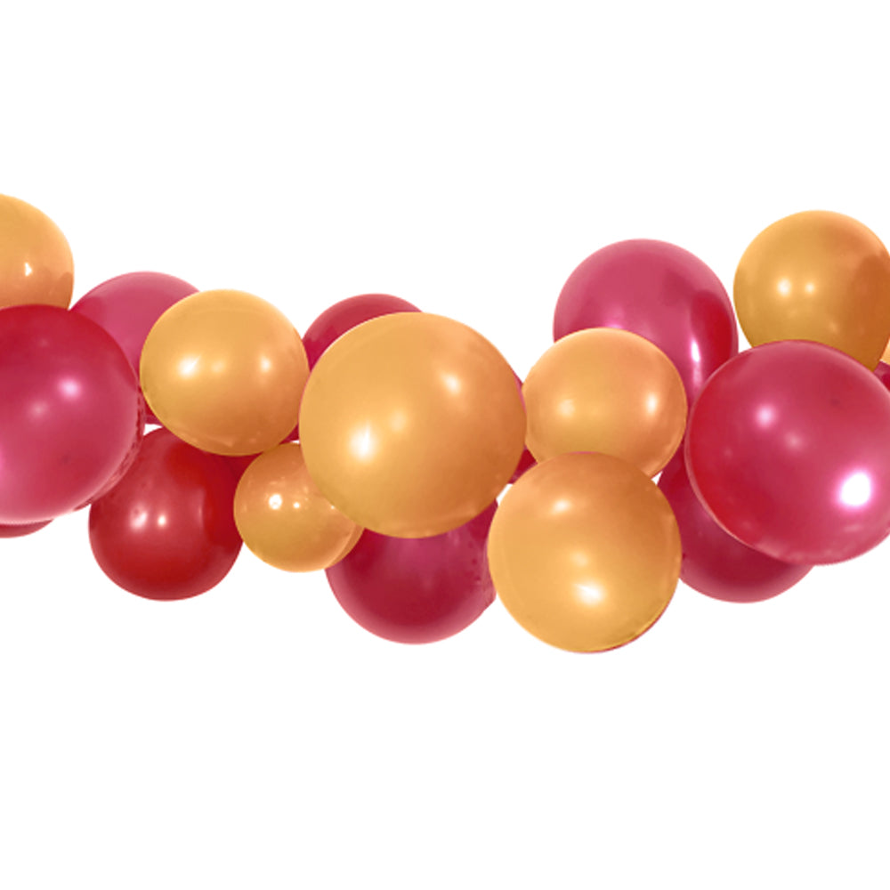 Gold and Burgundy Balloon Arch DIY Kit - 2.5m