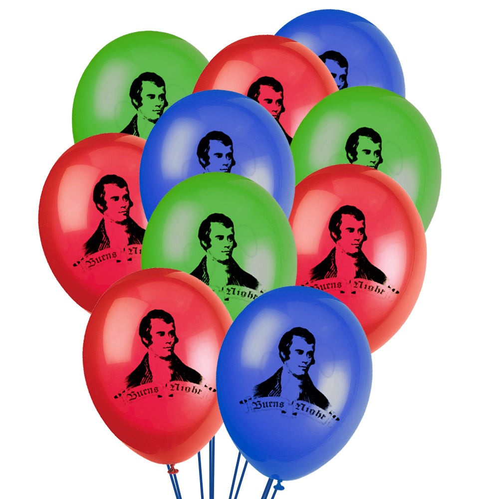 Burns Night Latex Balloons - 10" - Pack of 10