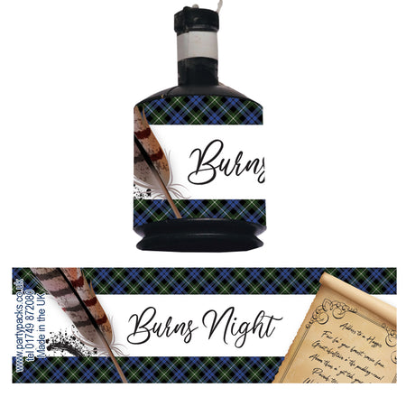 Party Poppers Kit - Burns Night Scroll - Pack of 18