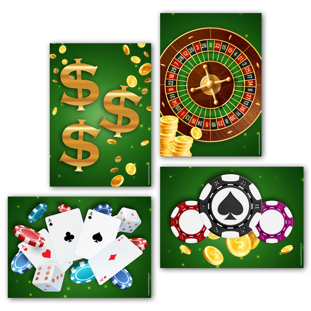 Casino Posters - A3 - Pack of 4