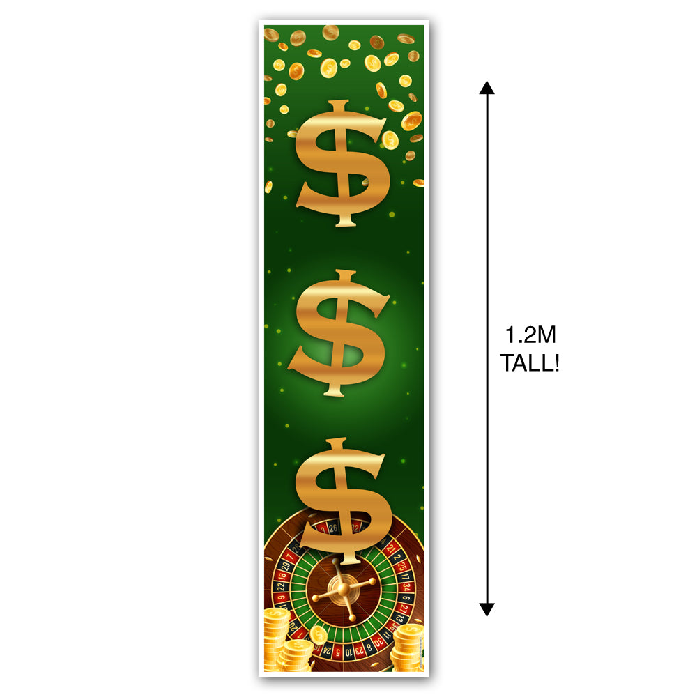 Casino Portrait Wall & Door Banner Decoration - 1.2m