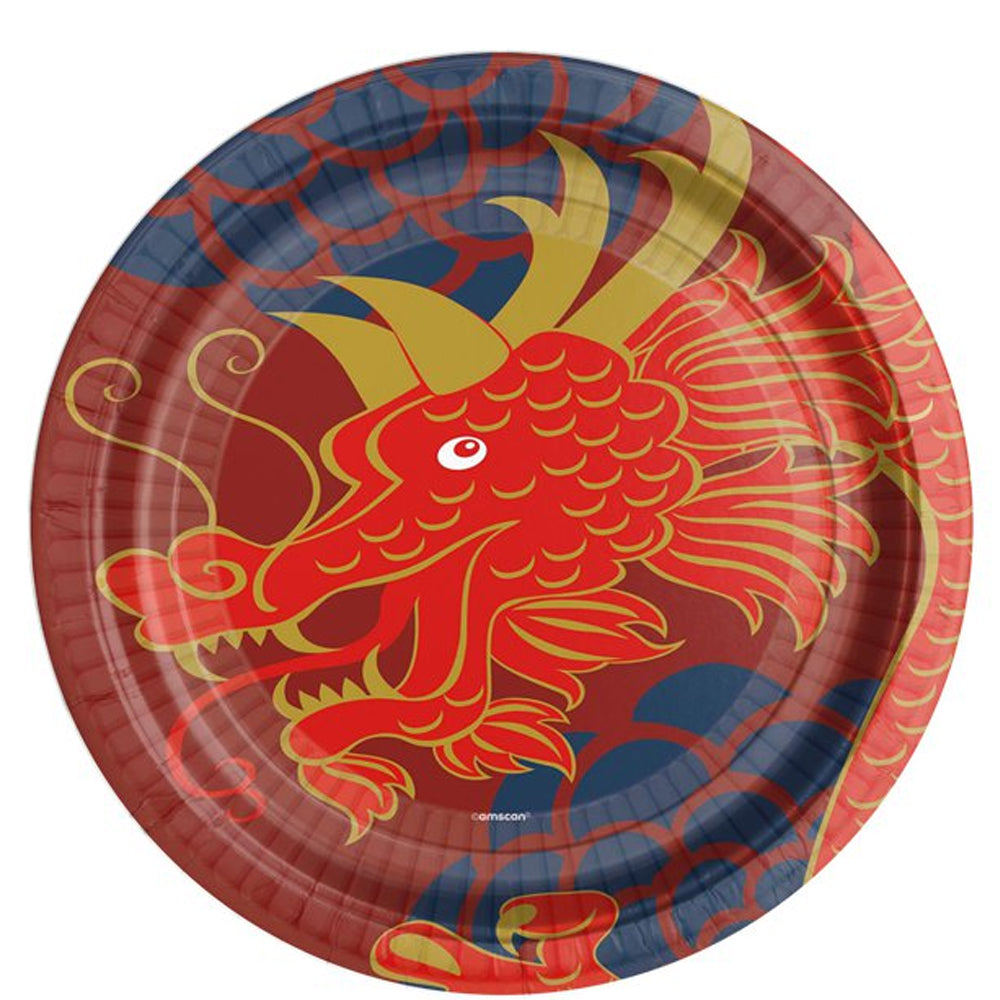 Chinese New Year Paper Plates - 23cm - Pack of 8
