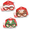 Christmas Novelty Glasses - 3 Assorted Designs - Each