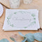 White and Green Christening Paper Napkins - Pack of 16 - 33cm