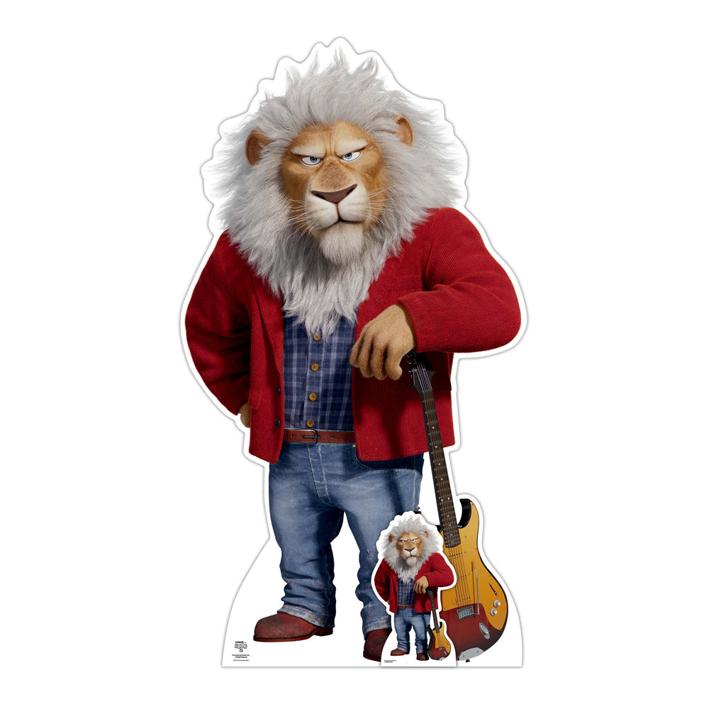 Clay Calloway Lion Sing 2 Lifesize Cardboard Cutout with Mini Cutout - 165cm x 91cm