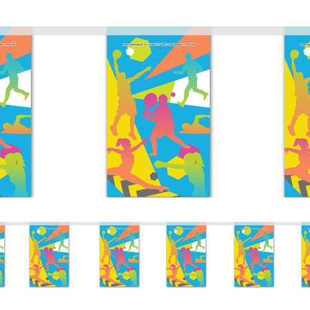 Commonwealth 2022 Paper Flag Bunting Decoration - 2.4m