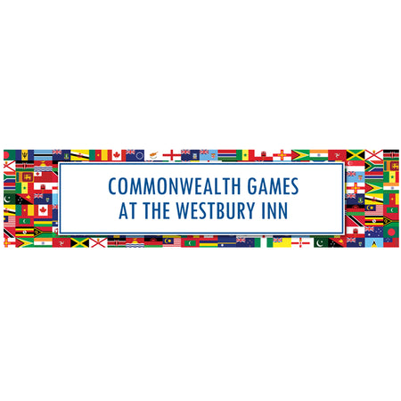 Commonwealth Flags Multi Country Personalised Banner - 1.2m