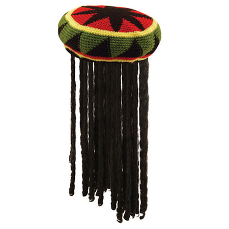 Adult's Deluxe Jamaican Hat with Hair