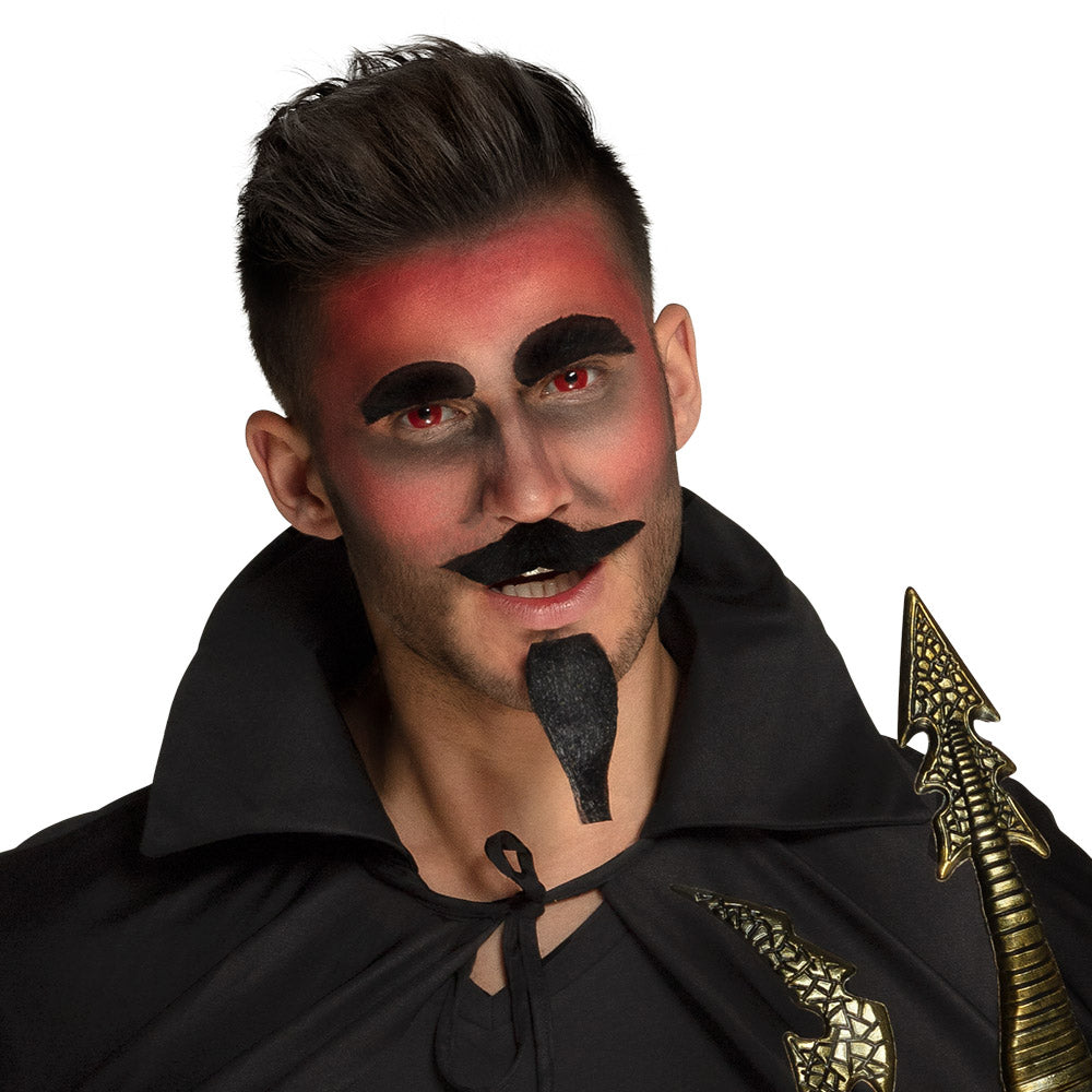 Devil Beard, Moustache And Eyebrows Set
