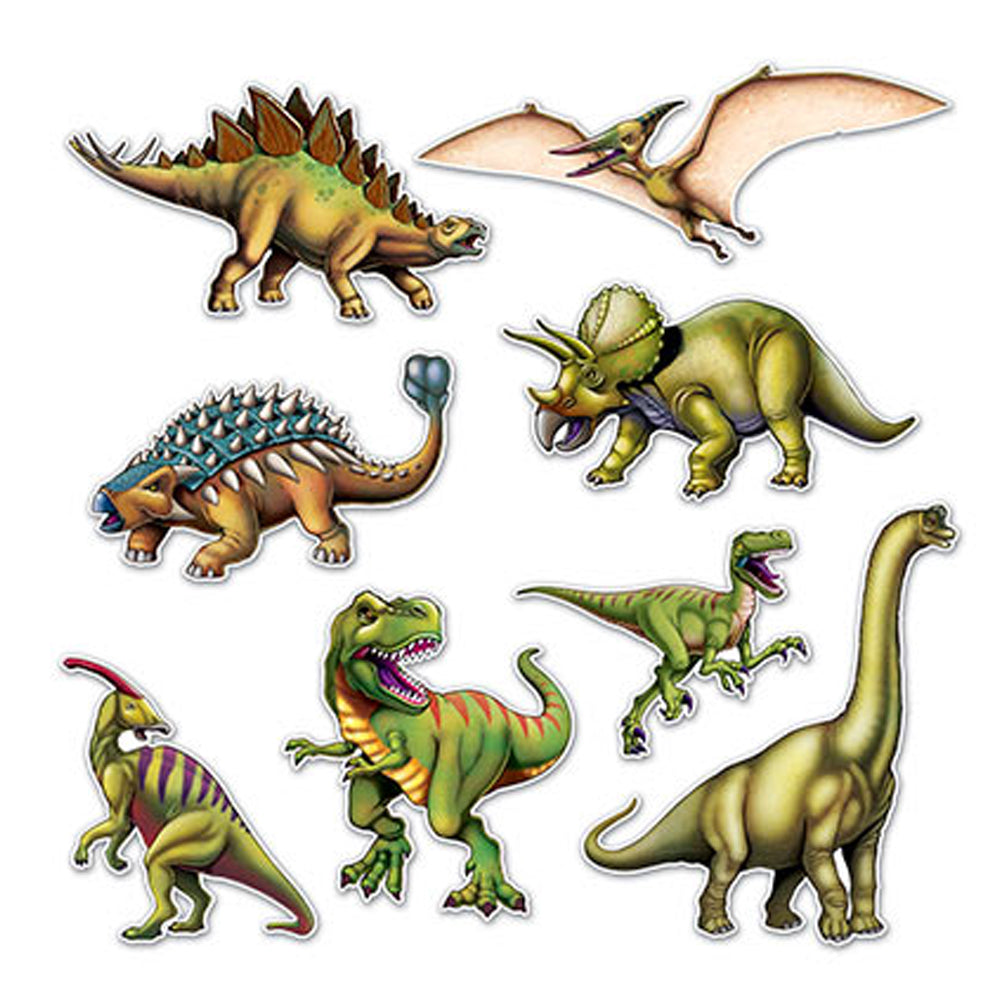 Dinosaur Cutouts - Pack of 8