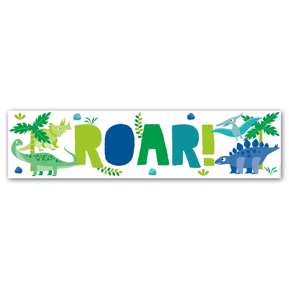 Dinosaur 'ROAR!' Banner Decoration - 1.2m
