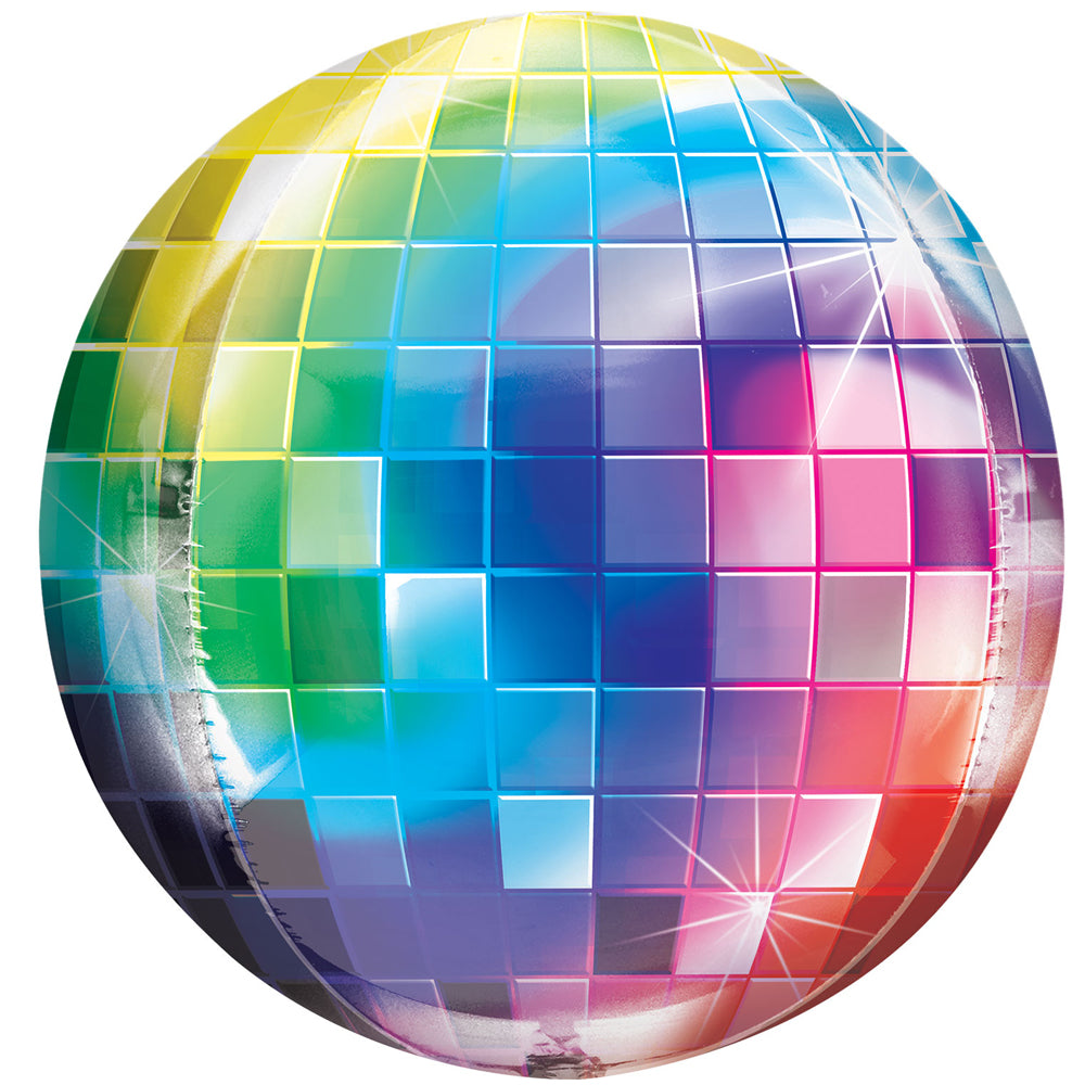 70's Disco Fever Disco Ball Orb Foil Balloon - 16"