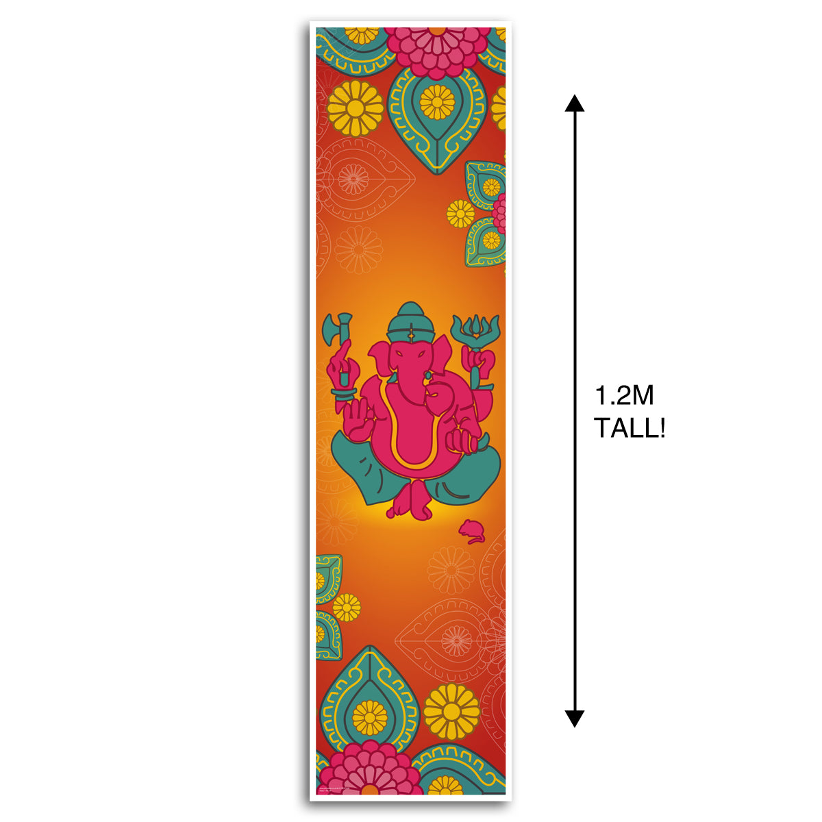 Diwali Ganesh Portrait Wall & Door Banner Decoration - 1.2m