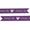 Purple and Silver 'Drink Me' Ribbon - 25mm - Per Metre
