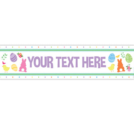 Easter Eggs Personalised Banner - 1.2m