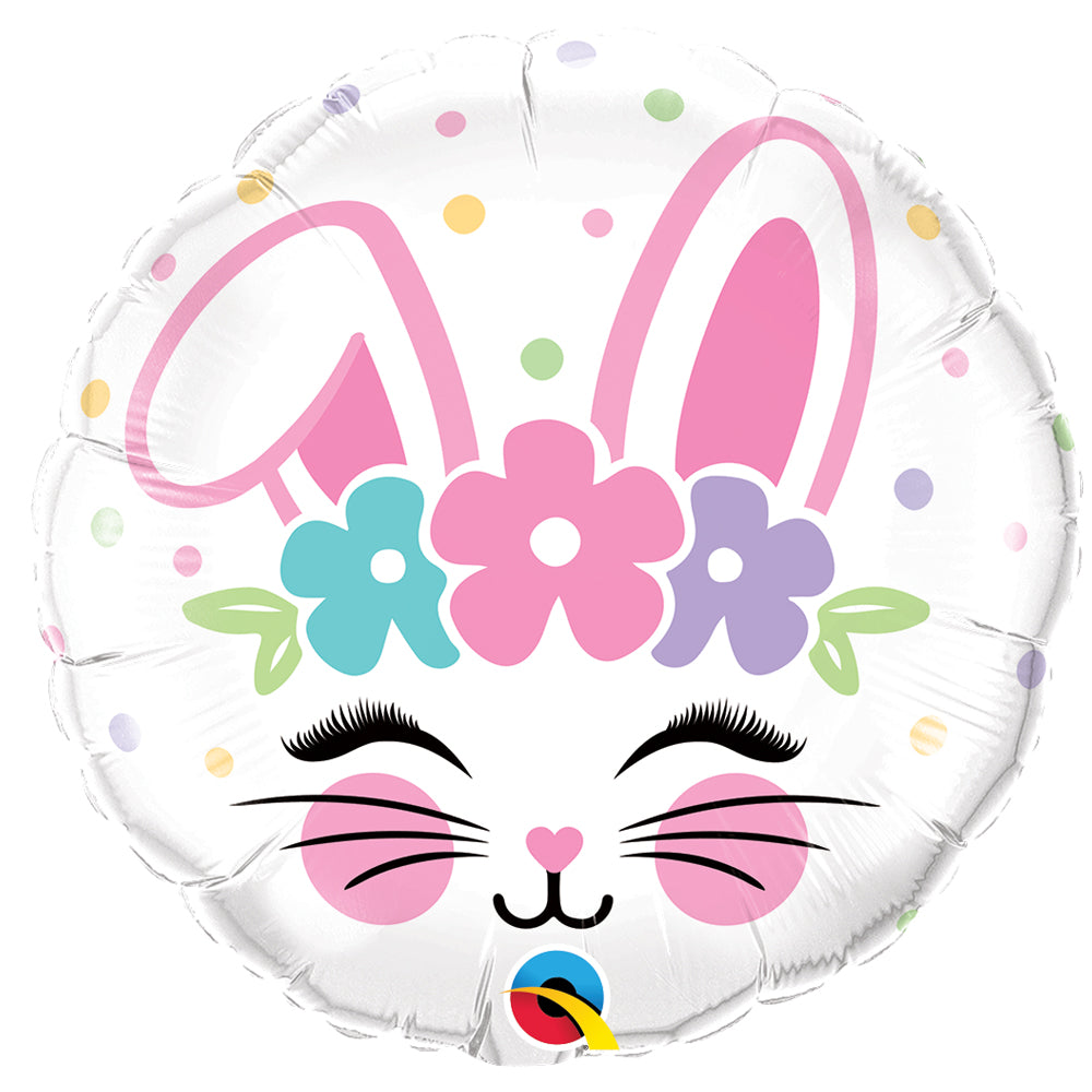 Easter Bunny Face Foil Balloon - 18"