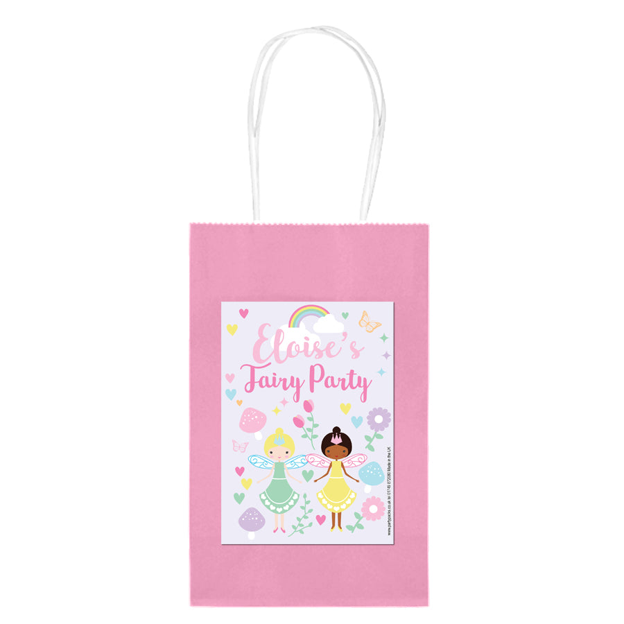 Personalised Fairy Paper Party Bags - Pack of 12
