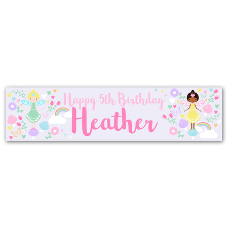 Fairy Personalised Banner Decoration - 1.2m