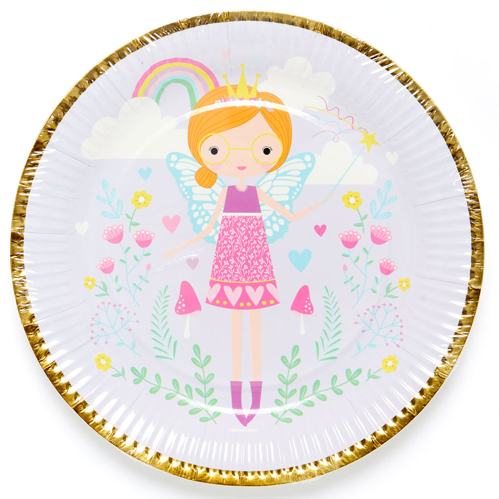 Fairy Princess Paper Plates - 23cm - Pack of 8