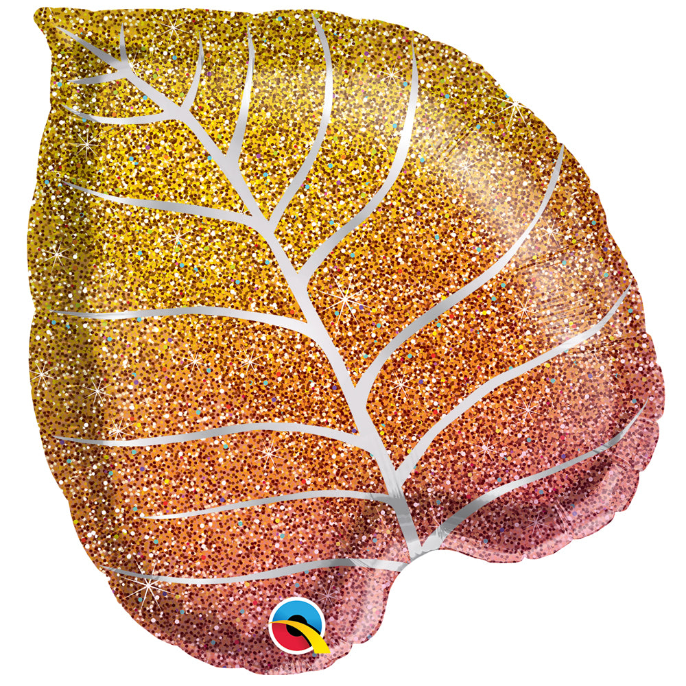 Autumn Leaf Glitter Foil Balloon - 21"