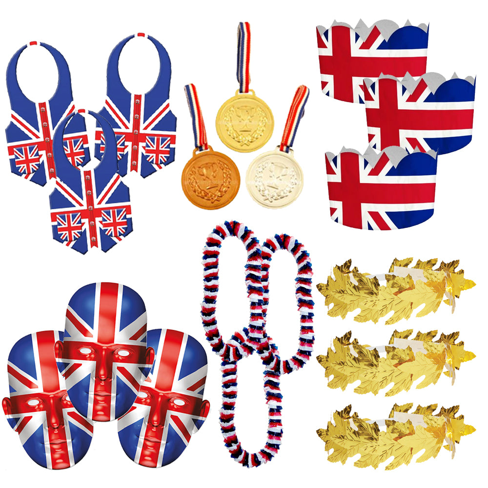 Go Team! Great Britain Supporters Fancy Dress Pack - 18 Items