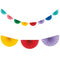 Colourful Scalloped Paper Fan Garland - 2.4m